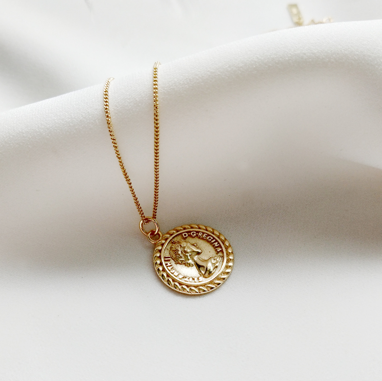 Elizabeth Coin Necklace - Pine Jewellery