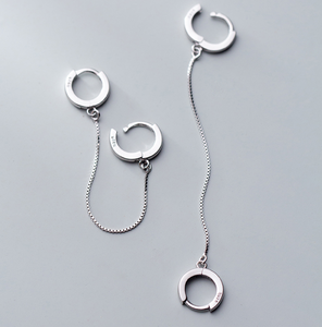 Handcuff Silver Earrings - Pine Jewellery