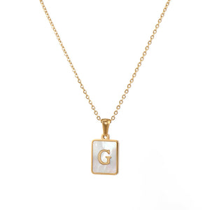 Initial Square Necklace - Pine Jewellery