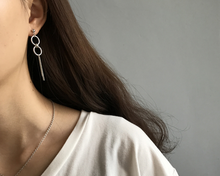 Load image into Gallery viewer, Silver Asymmetric Earrings - Pine Jewellery
