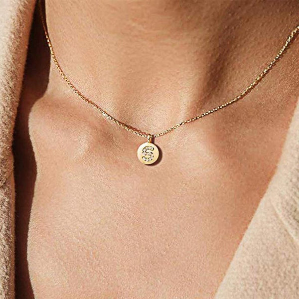 Gold Vermeil Initial Necklace - Pine Jewellery