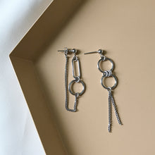 Load image into Gallery viewer, Silver Asymmetric Earrings - Pine Jewellery
