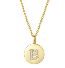 Load image into Gallery viewer, Gold Vermeil Initial Necklace - Pine Jewellery
