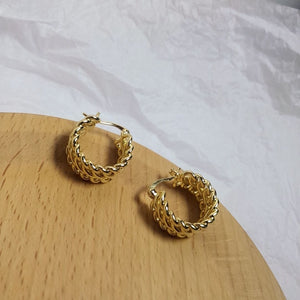 Chained Hoop Earrings - Pine Jewellery