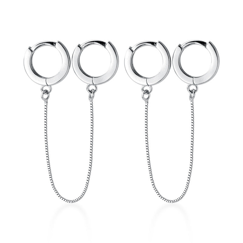 Handcuff Silver Earrings - Pine Jewellery