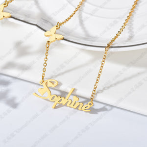 Butterfly Name Necklace - Pine Jewellery