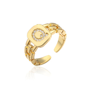Initial Bling Ring - Pine Jewellery