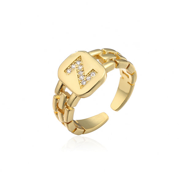 Initial Bling Ring - Pine Jewellery