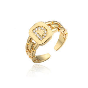 Initial Bling Ring - Pine Jewellery