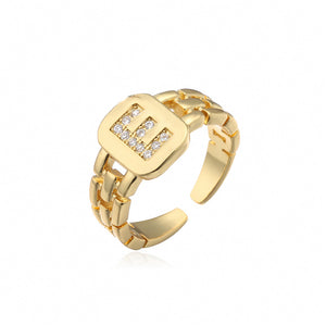 Initial Bling Ring - Pine Jewellery