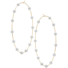 Load image into Gallery viewer, Pearl Hoop Earrings - Pine Jewellery
