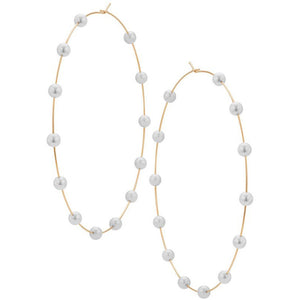Pearl Hoop Earrings - Pine Jewellery