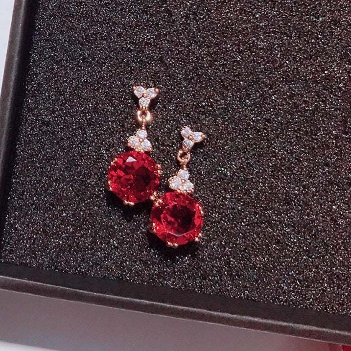 Ruby Earrings - Pine Jewellery