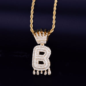 Queen Initial Necklace - Pine Jewellery