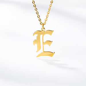 Old English Initial Necklace - Pine Jewellery