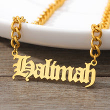 Load image into Gallery viewer, Gangsta Name Necklace
