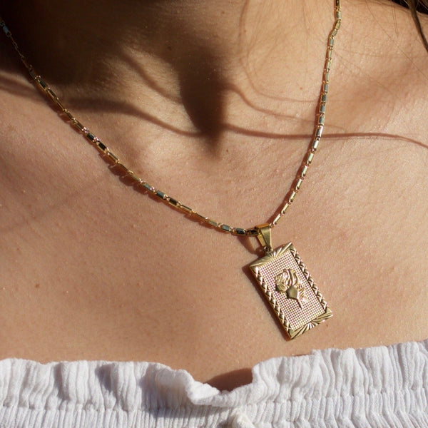 Rose Pendant Necklace - Pine Jewellery