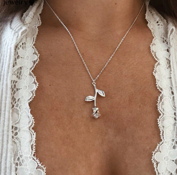 Rose Necklace - Pine Jewellery