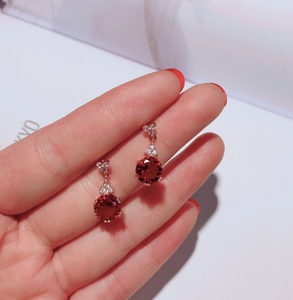 Ruby Earrings - Pine Jewellery