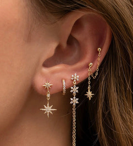 Star Chain Earrings