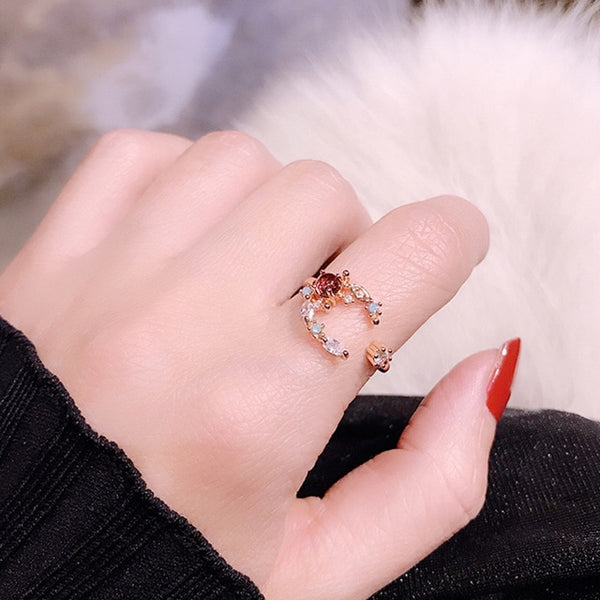 Crystal Flower Ring - Pine Jewellery