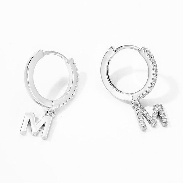 Initial Hoop Earrings - Pine Jewellery